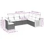 6-piece garden sofa set and black synthetic rattan cushions by , Garden sets - Ref: Foro24-3227693, Price: 408,02 €, Discount: %