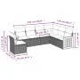 7-piece garden dining set and black synthetic rattan cushions by , Garden sets - Ref: Foro24-3227700, Price: 444,34 €, Discou...