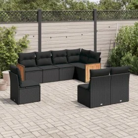 8-piece garden sofa set and black synthetic rattan cushions by , Garden sets - Ref: Foro24-3227721, Price: 504,00 €, Discount: %