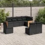 8-piece garden sofa set and black synthetic rattan cushions by , Garden sets - Ref: Foro24-3227721, Price: 503,25 €, Discount: %