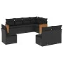 8-piece garden sofa set and black synthetic rattan cushions by , Garden sets - Ref: Foro24-3227721, Price: 503,25 €, Discount: %
