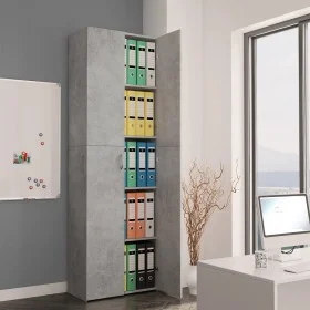 Büroschrank aus grauem Betonschichtholz 60x32x190 cm von vidaXL, Aktenschränke - Ref: Foro24-800301, Preis: 119,20 €, Rabatt: %