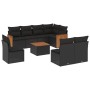 8-piece garden sofa set and black synthetic rattan cushions by , Garden sets - Ref: Foro24-3227728, Price: 533,95 €, Discount: %