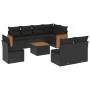 8-teiliges Gartensofa-Set und schwarze synthetische Rattankissen von , Gartensets - Ref: Foro24-3227728, Preis: 545,64 €, Rab...
