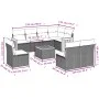 8-teiliges Gartensofa-Set und schwarze synthetische Rattankissen von , Gartensets - Ref: Foro24-3227728, Preis: 545,64 €, Rab...