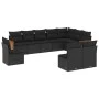 Garden sofa set 10 pieces with black synthetic rattan cushions by , Garden sets - Ref: Foro24-3227749, Price: 627,82 €, Disco...