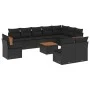 11-teiliges Gartensofa-Set und schwarze synthetische Rattankissen von , Gartensets - Ref: Foro24-3227756, Preis: 659,15 €, Ra...