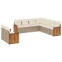 9-teiliges Gartensofa-Set mit beigen synthetischen Rattankissen von , Gartensets - Ref: Foro24-3227780, Preis: 581,61 €, Raba...
