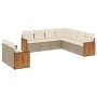9-teiliges Gartensofa-Set mit beigen synthetischen Rattankissen von , Gartensets - Ref: Foro24-3227780, Preis: 658,83 €, Raba...