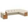 Gartensofa-Set mit beigen Kissen, 10-teilig, synthetisches Rattan von , Gartensets - Ref: Foro24-3227794, Preis: 694,73 €, Ra...