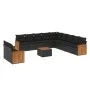 Gartensofa-Set 12-teilig mit schwarzen synthetischen Rattankissen von , Gartensets - Ref: Foro24-3227812, Preis: 802,04 €, Ra...