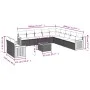 Garden sofa set 12 pieces with black synthetic rattan cushions by , Garden sets - Ref: Foro24-3227812, Price: 802,04 €, Disco...