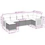 7-piece garden sofa set with gray PE rattan cushions by , Garden sets - Ref: Foro24-3227873, Price: 425,61 €, Discount: %