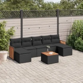 8-piece garden sofa set and black synthetic rattan cushions by , Garden sets - Ref: Foro24-3227917, Price: 434,67 €, Discount: %