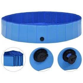 Blauer, zusammenklappbarer Hundepool aus PVC, 160 x 30 cm von vidaXL, Hundeprodukte - Ref: Foro24-170827, Preis: 59,77 €, Rab...