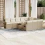 11-piece garden sofa set with beige synthetic rattan cushions by , Garden sets - Ref: Foro24-3220697, Price: 719,94 €, Discou...