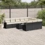 11-piece garden sofa set and black synthetic rattan cushions by , Garden sets - Ref: Foro24-3220695, Price: 647,75 €, Discoun...