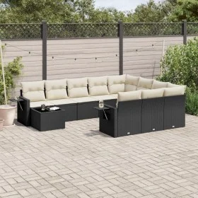 11-teiliges Gartensofa-Set und schwarze synthetische Rattankissen von , Gartensets - Ref: Foro24-3220725, Preis: 647,75 €, Ra...