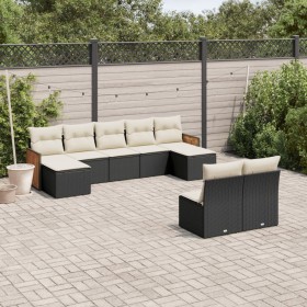 8-piece garden sofa set and black synthetic rattan cushions by , Garden sets - Ref: Foro24-3228051, Price: 448,81 €, Discount: %