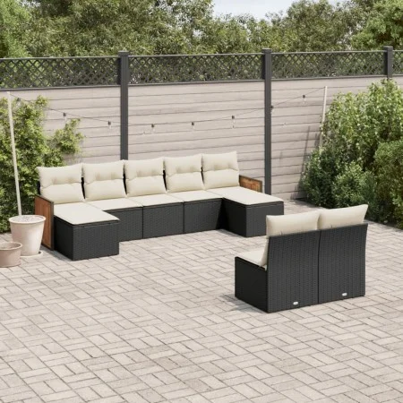 8-piece garden sofa set and black synthetic rattan cushions by , Garden sets - Ref: Foro24-3228051, Price: 472,02 €, Discount: %