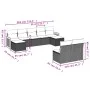 8-piece garden sofa set and black synthetic rattan cushions by , Garden sets - Ref: Foro24-3228051, Price: 472,02 €, Discount: %
