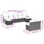 9-teiliges Gartensofa-Set mit beigen synthetischen Rattankissen von , Gartensets - Ref: Foro24-3228053, Preis: 501,06 €, Raba...