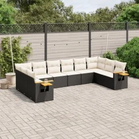 Garden sofa set 10 pieces with black synthetic rattan cushions by , Garden sets - Ref: Foro24-3227162, Price: 609,73 €, Disco...