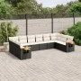 Gartensofa-Set 10-teilig mit schwarzen synthetischen Rattankissen von , Gartensets - Ref: Foro24-3227162, Preis: 609,73 €, Ra...