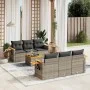 7-piece garden sofa set with gray PE rattan cushions by , Garden sets - Ref: Foro24-3226634, Price: 453,73 €, Discount: %