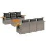 7-piece garden sofa set with gray PE rattan cushions by , Garden sets - Ref: Foro24-3226634, Price: 453,73 €, Discount: %