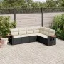 6-piece garden sofa set and black synthetic rattan cushions by , Garden sets - Ref: Foro24-3226840, Price: 386,17 €, Discount: %