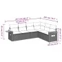 6-piece garden sofa set and black synthetic rattan cushions by , Garden sets - Ref: Foro24-3226840, Price: 386,17 €, Discount: %
