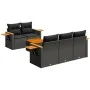 6-piece garden sofa set and black synthetic rattan cushions by , Garden sets - Ref: Foro24-3226622, Price: 440,97 €, Discount: %