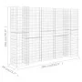 H-shaped gabion planter steel wire 260x40x180 cm by vidaXL, Pots and planters - Ref: Foro24-145664, Price: 122,80 €, Discount: %