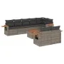 Set de muebles de jardín 9 pzas y cojines ratán sintético gris de , Conjuntos de jardín - Ref: Foro24-3226998, Precio: 580,36...