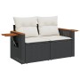 Gartensofa-Set 10-teilig mit schwarzen synthetischen Rattankissen von , Gartensets - Ref: Foro24-3227148, Preis: 563,84 €, Ra...