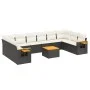 11-piece garden sofa set and black synthetic rattan cushions by , Garden sets - Ref: Foro24-3227169, Price: 651,39 €, Discoun...