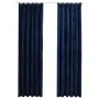 Blackout curtains hooks 2 pcs dark blue velvet 140x225cm by vidaXL, Curtains and curtains - Ref: Foro24-134533, Price: 60,39 ...