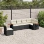 6-piece garden sofa set and black synthetic rattan cushions by , Garden sets - Ref: Foro24-3226854, Price: 386,17 €, Discount: %