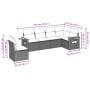 6-piece garden sofa set and black synthetic rattan cushions by , Garden sets - Ref: Foro24-3226854, Price: 364,92 €, Discount: %