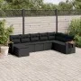 Set de sofás de jardín 8 piezas y cojines ratán sintético negro de , Conjuntos de jardín - Ref: Foro24-3227084, Precio: 526,5...