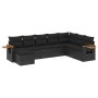8-piece garden sofa set and black synthetic rattan cushions by , Garden sets - Ref: Foro24-3227084, Price: 516,61 €, Discount: %