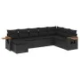 Set de sofás de jardín 8 piezas y cojines ratán sintético negro de , Conjuntos de jardín - Ref: Foro24-3227084, Precio: 526,5...