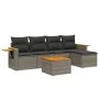 6-piece garden furniture set and gray synthetic rattan cushions by , Garden sets - Ref: Foro24-3226767, Price: 337,35 €, Disc...