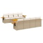 9-piece garden sofa set with beige synthetic rattan cushions by , Garden sets - Ref: Foro24-3226660, Price: 681,24 €, Discoun...