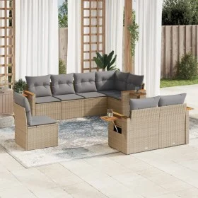 Garden sofa set with beige cushions 8 pcs PE rattan by , Garden sets - Ref: Foro24-3227004, Price: 557,97 €, Discount: %