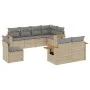 Gartensofa-Set mit beigen Kissen 8 Stück PE-Rattan von , Gartensets - Ref: Foro24-3227004, Preis: 557,97 €, Rabatt: %