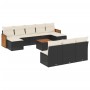 11-piece garden sofa set and black synthetic rattan cushions by , Garden sets - Ref: Foro24-3228072, Price: 528,06 €, Discoun...