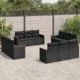 Gartensofa-Set 12-teilig mit schwarzen synthetischen Rattankissen von , Gartensets - Ref: Foro24-3258233, Preis: 920,59 €, Ra...