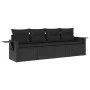 4-piece garden sofa set with black synthetic rattan cushions by , Garden sets - Ref: Foro24-3252212, Price: 311,09 €, Discoun...